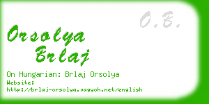 orsolya brlaj business card